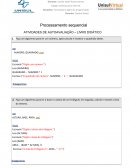 Processamento Sequencial e Condicional - Algoritmos