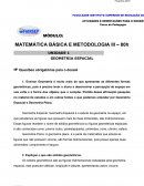 A MATEMÁTICA BÁSICA E METODOLOGIA III