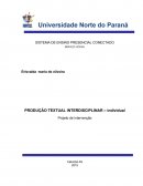 PRODUÇÃO TEXTUAL INTERDISCIPLINAR – Individual Projeto de Intervenção