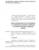 AÇÃO DE DESPEJO POR FALTA DE PAGAMENTO C/C COBRANÇA DE ALUGUÉIS E ACESSÓRIOS DA LOCAÇÃO COM PEDIDO LIMINAR DE DESPEJO