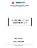 O Estágio Supervisionado Com Inserção do Discente nos Espaços Sócio-institucionais da Profissão