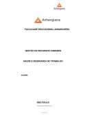 GESTÃO DE RECURSOS HUMANOS SAUDE E SEGURANÇA NO TRABALHO