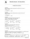 Matemática Financeira - Exercício Avaliação Taxas