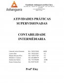 ATIVIDADES PRÁTICAS SUPERVISIONADAS CONTABILIDADE INTERMÉDIARIA