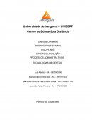 DIREITO E LEGISLÇÃO PROCESSOS ADMINISTRATIVOS TECNOLOGIAS DE GESTÃO