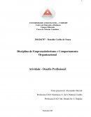 Disciplina de Empreendedorismo e Comportamento Organizacional