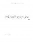 Educação Com Aquisição de Novos Comportamentos: Teoria de Gestalt, Freud, Piaget, Vygotsky, Wallon