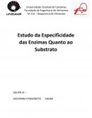 Estudo da Especificidade das Enzimas Quanto ao Substrato