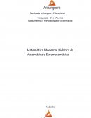 Matemática Moderna, Didática da Matemática e Etnomatemática