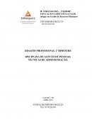 DISCIPLINA DE GESTÃO DE PESSOAS: TÉCNICAS DE ADMINISTRAÇÃO.