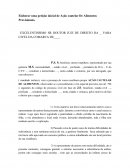 Elaborar uma Petição Inicial de Ação Cautelar De Alimentos Provisionais