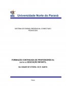 FORMAÇÃO CONTINUADA DE PROFESSORES NO CENTRO DE EDUCAÇÃO INFANTIL DE VITORIA DO E. SANTO.