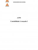ATPS CONTABILIDADE AVANCADA I