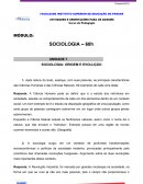 SOCIOLOGIA: ORIGEM E EVOLUÇÃO