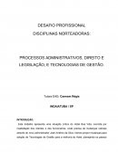 Desafio Profissional - Processos Administrativos, Direito e Legislação e Tecnologias de Gestão.