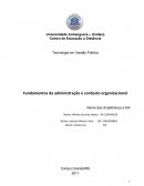 Fundamentos da administração e contexto organizacional