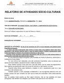 Relatorio socio cultural