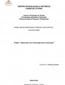 Tecnologias Aplicadas à Educação Desenvolvimento Pessoal e Profissional