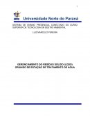 GERENCIAMENTO DO RESÍDUO SÓLIDO (LODO) ORIUNDO DE ESTAÇÃO DE TRATAMENTO DE ÁGUA