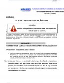 A Sociologia da Educação