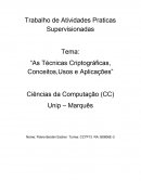 As Técnicas Criptográficas, Conceitos,Usos e Aplicações