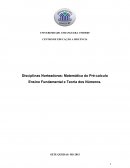 Matemática do Pré-calculo Ensino Fundamental e Teoria dos Números