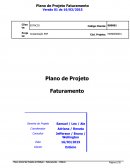 Plano de Projeto Faturamento