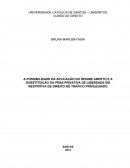 A POSSIBILIDADE DA APLICAÇÃO DO REGIME ABERTO E A SUBSTITUIÇÃO DA PENA PRIVATIVA DE LIBERDADE EM RESTRITIVA DE DIREITO NO TRÁFICO PRIVILEGIADO
