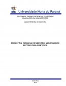 O MARKETING, PESQUISA DE MERCADO, NEGOCIAÇÃO E METODOLOGIA CIENTIFICA