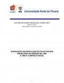 CONCEPÇÃO HISTÓRICA DAS POLÍTICAS SOCIAIS BRASILEIRA NO PERÍODO DE 1960 A 1980 E O SERVIÇO SOCIAL