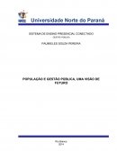 POPULAÇÃO E GESTÃO PÚBLICA, UMA VISÃO DE FUTURO