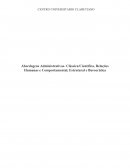 Abordagens Administrativas- Clássica/Cientifica