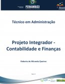 O PROJETO INTEGRADOR – CONTABILIDADE E FINANÇAS