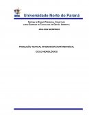 PRODUÇÃO TEXTUAL INTERDISCIPLINAR INDIVIDUAL CICLO HIDROLÓGICO