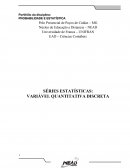 SÉRIES ESTATÍSTICAS: VARIÁVEL QUANTITATIVA DISCRETA