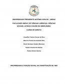 PROPRIEDADE E FUNÇÃO SOCIAL DA CONSTITUIÇÃO DE 1988