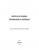 PRATICA DE ENSINO -INTRODUÇÃO A DOCENCIA