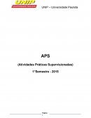 APS UNIP 1° SEMESTRE 2015