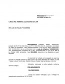 Modelo de Recurso por Infração no Trânsito - Excesso de Velocidade