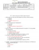 APS 1 – Histórico da Segurança do Trabalho e Higiene Ocupacional