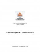 ATPS da Disciplina de Contabilidade Geral