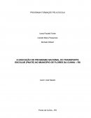 A EXECUÇÃO DO PROGRAMA NACIONAL DO TRANSPORTE ESCOLAR (PNATE)