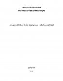 A Responsabilidade Social das empresas e o Balanço no Brasil