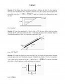 Lista de Mecânica dos Fluidos