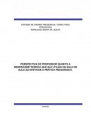 PERSPECTIVA DO PROFESSOR QUANTO A ABORDAGEM TEÓRICA QUE ELE UTILIZA NA SALA DE AULA AO EFETIVAR A PRÁTICA PEDAGÓGICA.