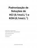 Padronização de solução HCl e KOH