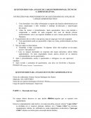 QUESTIONÁRIO PARA ANÁLISE DE CARGOS PROFISSIONAIS, TÉCNICOS E ADMINISTRATIVOS.