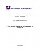 O CONTRATO DE TRABALHO E A LEGALIZAÇÃO DE EMPRESAS