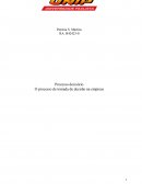 O processo de tomada de decisão na empresa