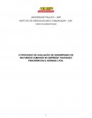 O PROCESSO DE AVALIAÇÃO DE DESEMPENHO DE RECURSOS HUMANOS NA EMPRESA